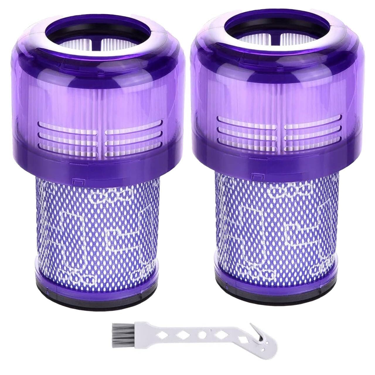 2 Pack Replacement V12 Filters for Dyson V12 Detect Slim, Detect Slim Animal, Slim+ Cordless Vacuum and V12 Slim Absolute Vacuums, SV34, SV35 Vacuums,Part No. 971517-01, Purple