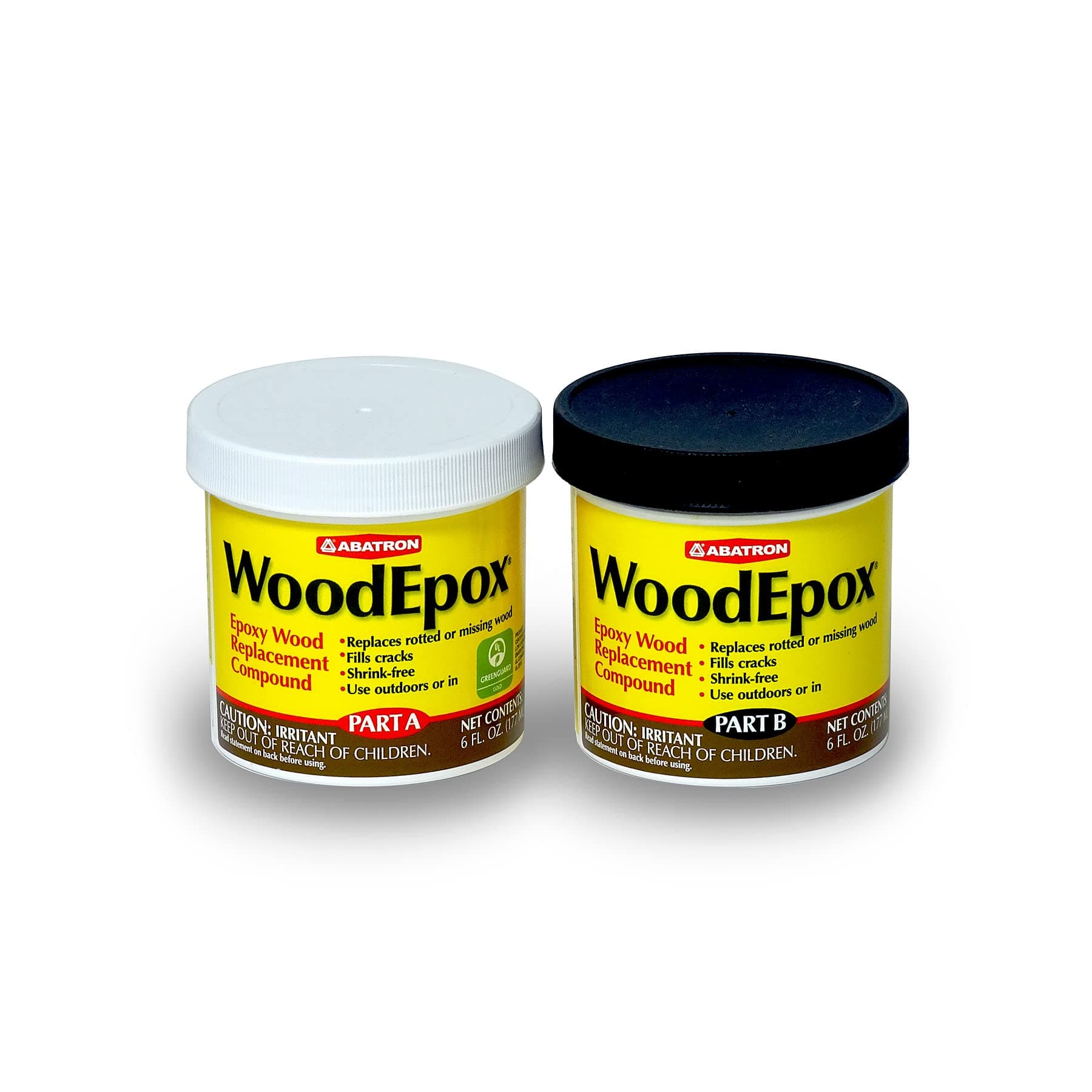 WoodEpox Kit - 12 oz - 2-Part Structural Epoxy Adhesive Filler - Wood Filler Putty
