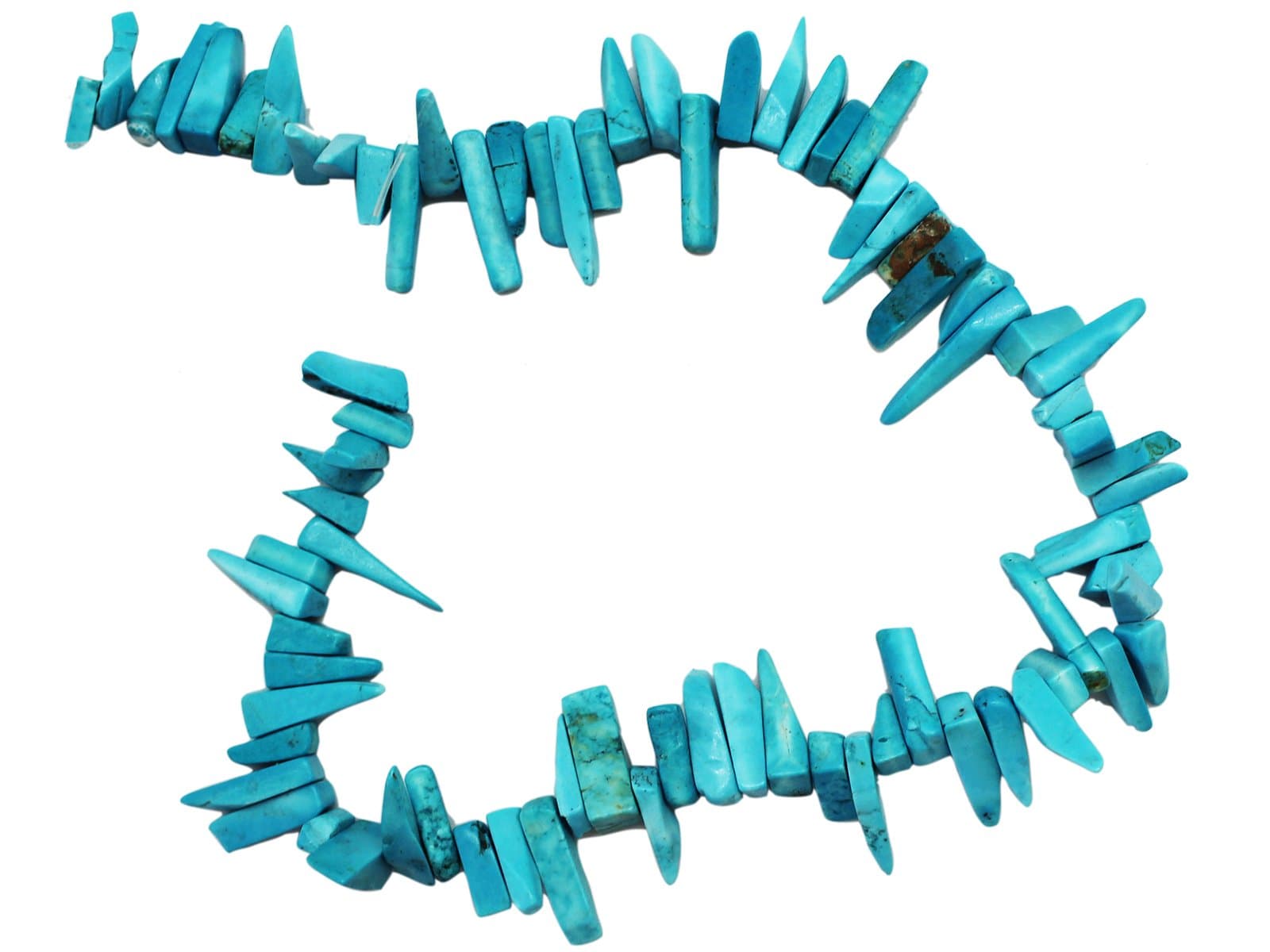 Blue Turquoise Bead Chips Strand (6 x 20mm)