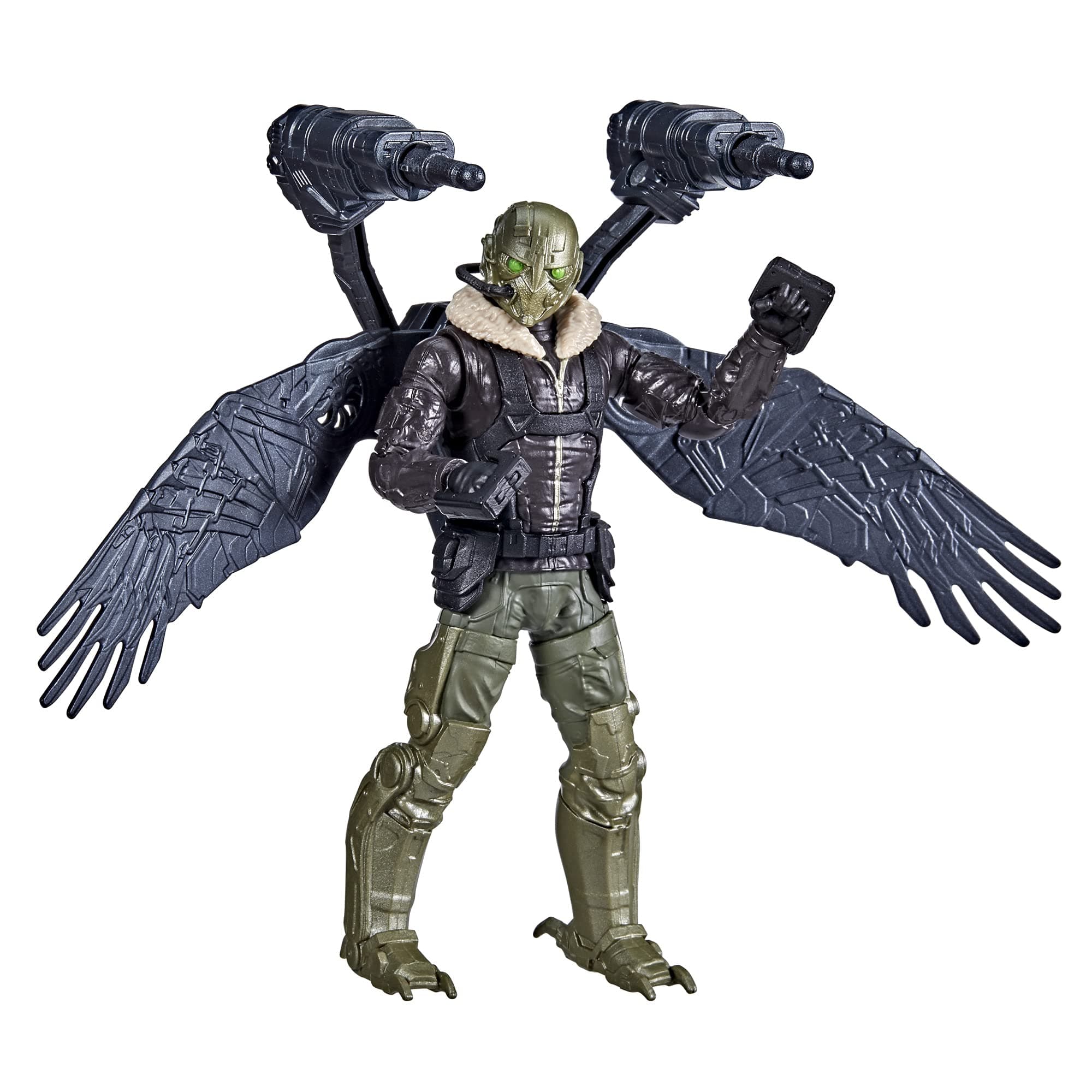 Marvel Spider-Man 6-Inch Deluxe Wing Blast Marvel's Vulture, Movie-Inspired Action Figure Toy, Blasts Included Projectiles, Ages 4 and Up