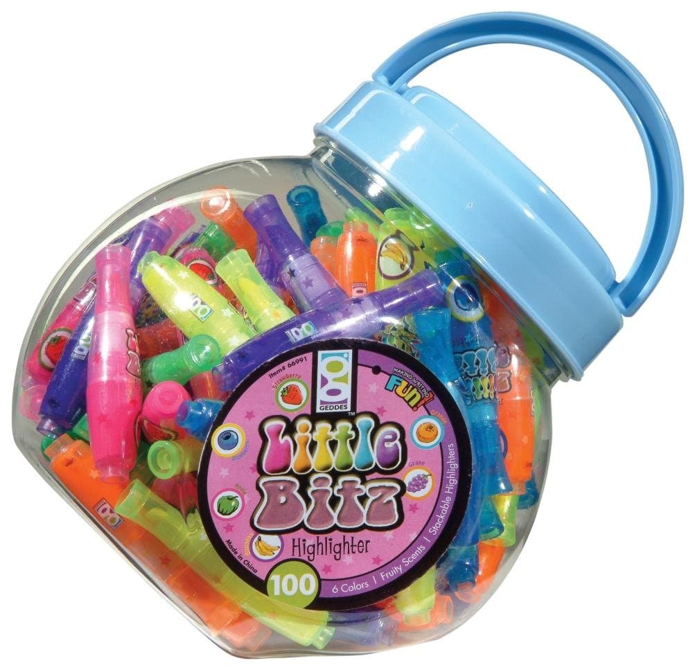 GEDDESRaymond Little Bitz Scented Stackable Highlighter, 100 Pack (66991(