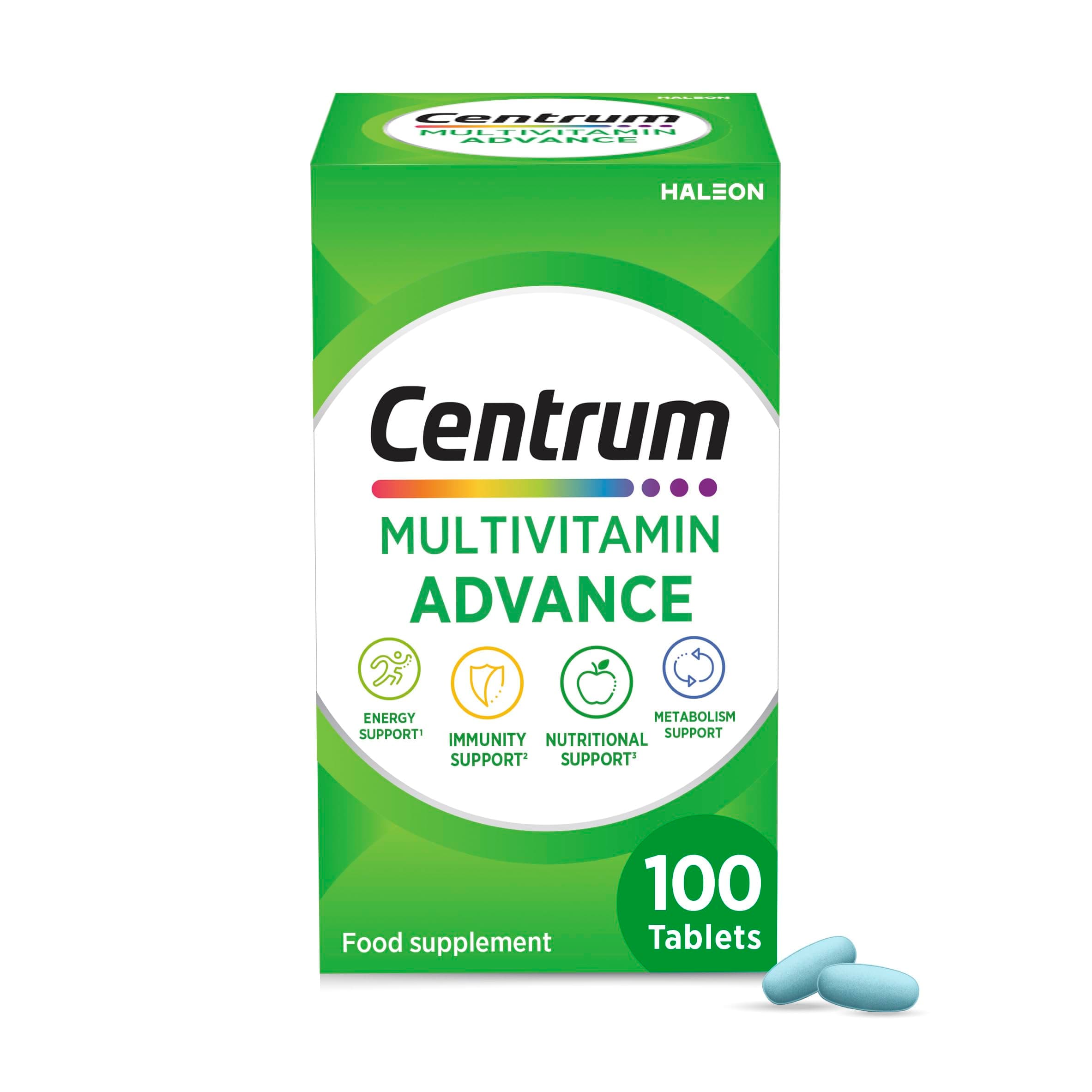 Centrum Advance Multivitamin Tablets, Pack of 100