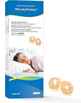 WoodyKnows Dynamic Nasal Dilators | Sleep Sports Breathing Aid | Soft Comfortable Nose Vents | Improve Breathe Airflow | Snoring Congestion Relief | Right Anti Snore Solution(XS 3PACK)