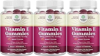 Natures Craft Vitamin E Gummies for Skin Care - High-Potency Vitamin E 400 IU Skin Supplement - Delicious & Easy-to-Take Supplement Promote Health Immune Support & Cellular Protection (3 Months)