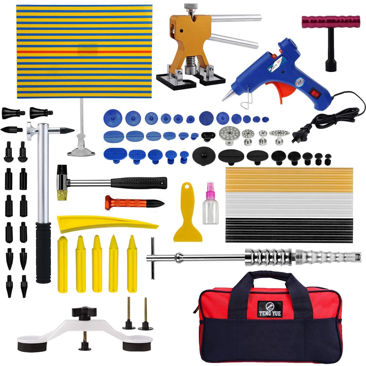 EWK Full Set DIY Auto Body Dent Remover Tools with Slide Hammer Dent Remover Automobile Body Repair