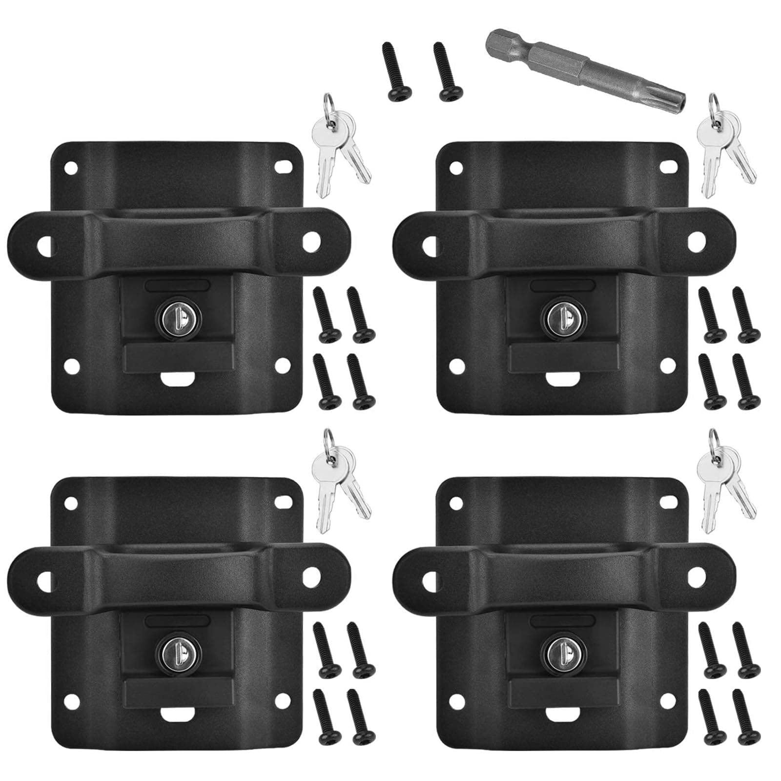 SPEEDWOW Bed Tie Down Anchors Brackets Box Link with Plates Compatible with 2015-2021 F150 F250 F350 FL3Z99000A64B FL3Z-9928408-AB