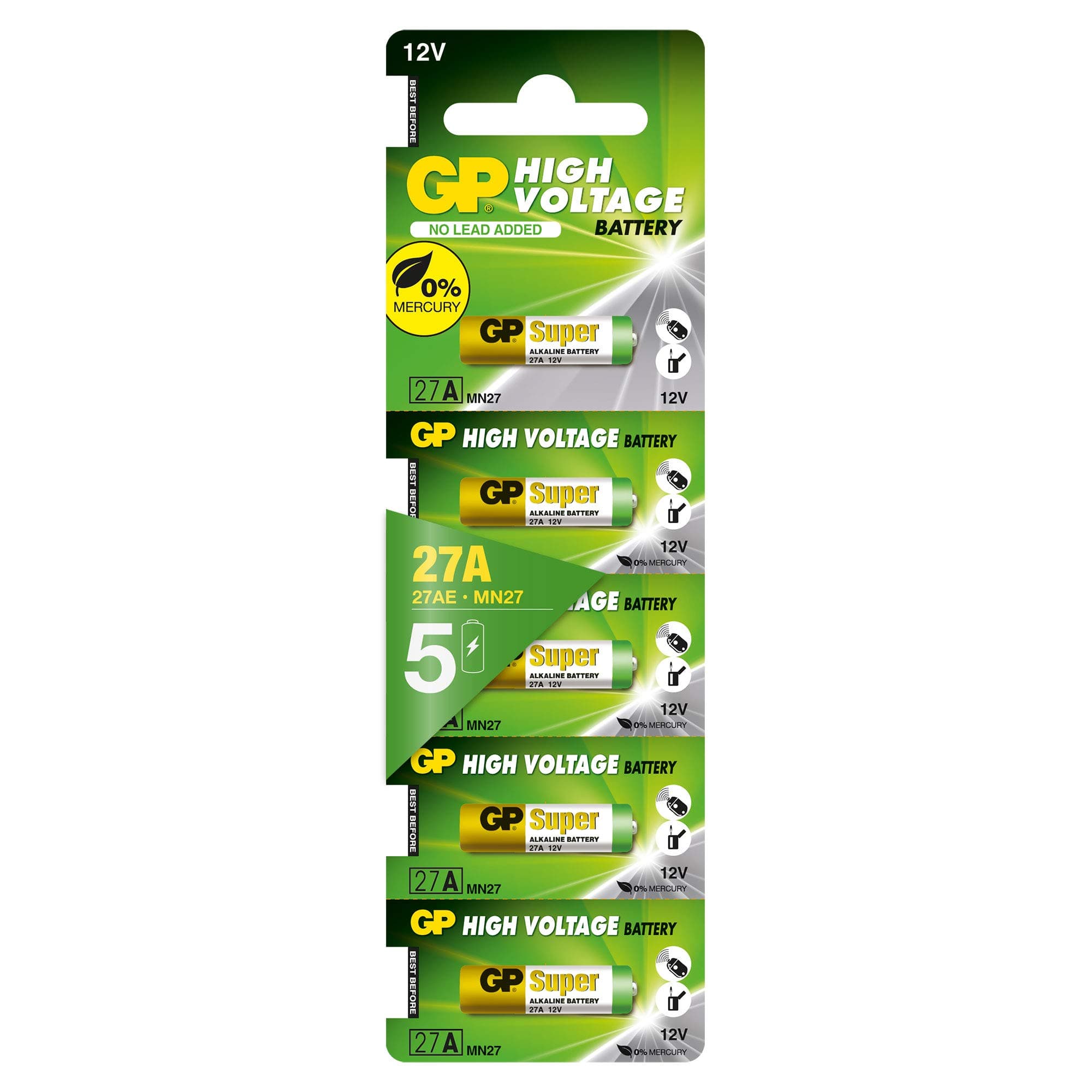 27A 12V Alkaline Battery (5 Piece)