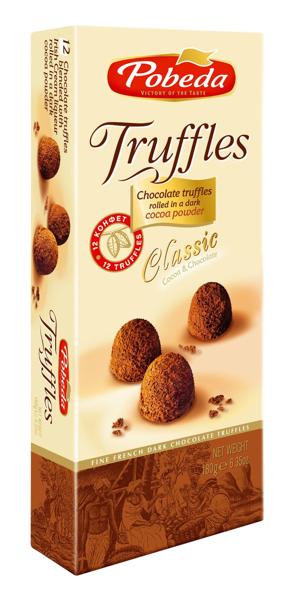 Pobeda Dark Chocolate Truffles Classic, 180g