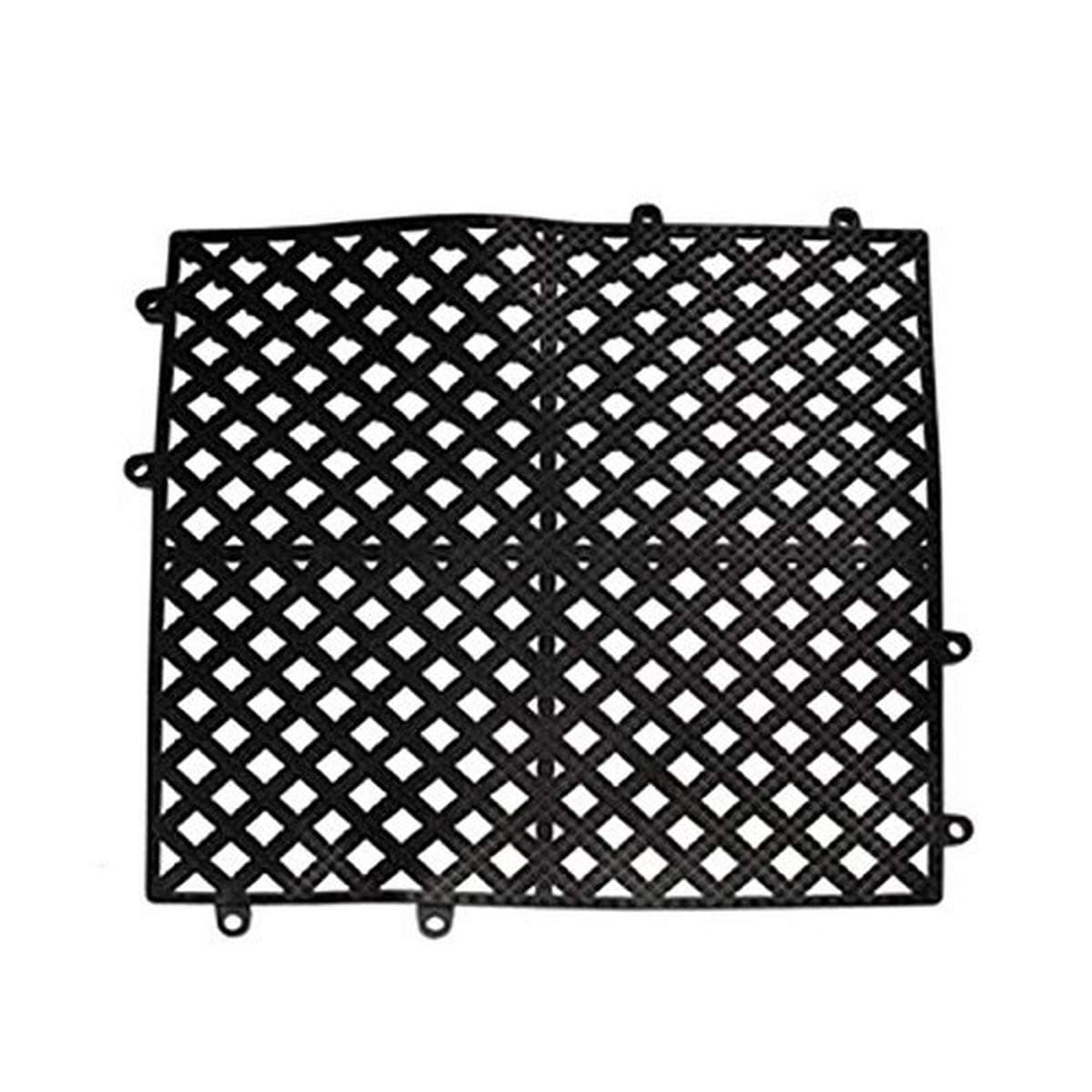 Update International BMI-12BK Interlocking bar Mat Square, 12" x 12", Black