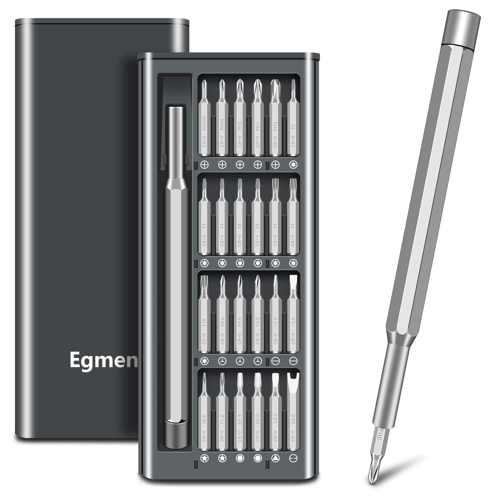 Precision Screwdriver Set, 25 in 1 Mini Magnetic Small Screwdriver Set Case for PC, Eyeglasses, Computer, Electronic, Watch Repair Kit with Phillips and Star Tiny Screw Driver