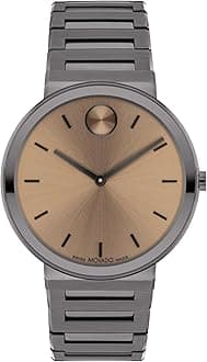 Movado Bold Horizon Men's Luxury Quartz Watch - Swiss Movement, Stainless Steel Bracelet, Water Resistance 30 Meters (3ATM) - Classic Timepiece - Gift for Him - 40mm