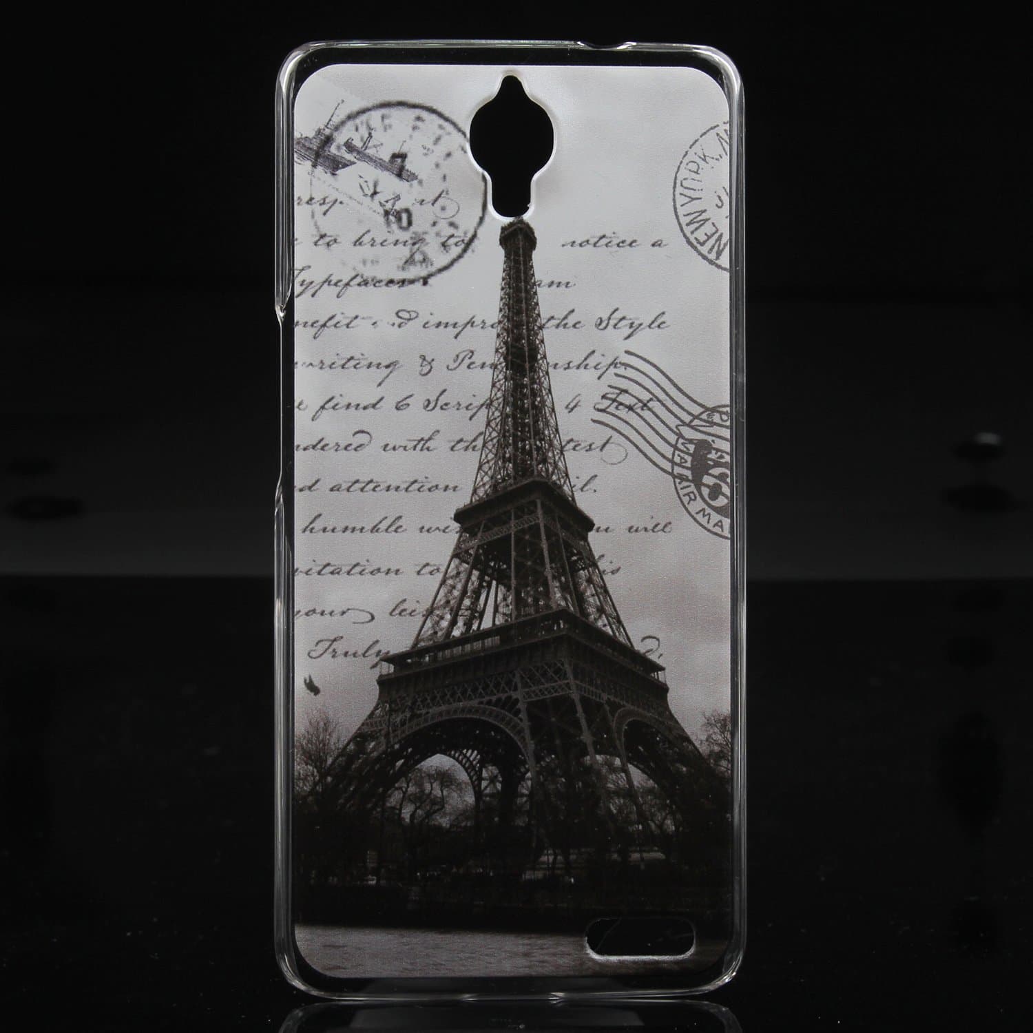 Jiayitong Pattern Design Hard Case For Alcatel One Touch Idol X 6040D Protective Shell Cover Back Skin (Stamp Tower)