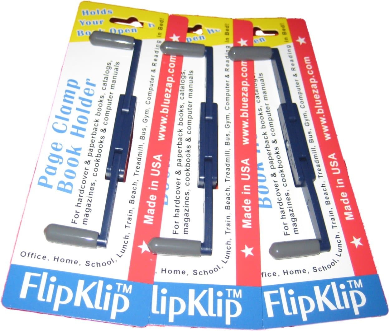 FlipKlip Treadmill Book Holder (3-Pak)