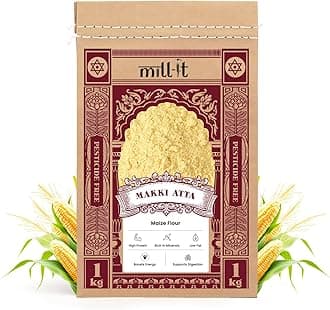mill-it Milled On Order: Makki Atta (Maize Flour) 1kg|Freshly Milled Within 24 Hours|100% Whole Maize Grain Flour|Stone-Cold Ground|Certified Chemical-Free|No Preservatives|Naturally Gluten-Free