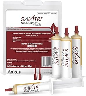Atticus Savitri Cockroach Gel Bait (4 Tubes x 30-Grams) - Ready to Use Roach Control for Indoor and Outdoors - Indoxacarb