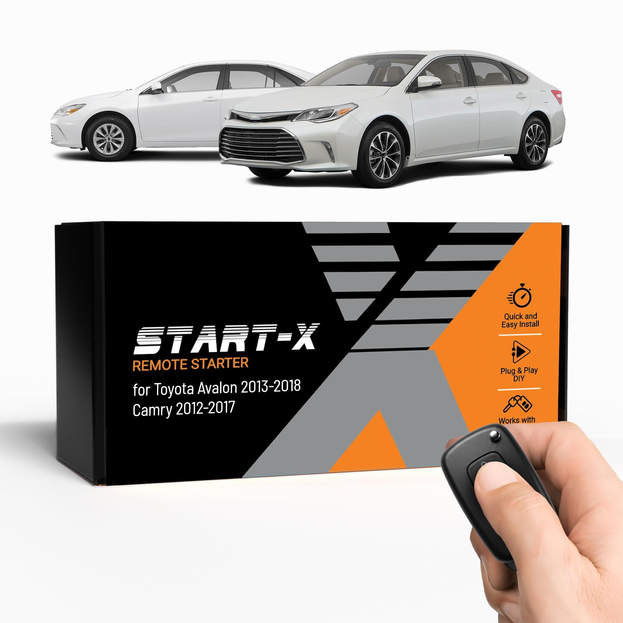 Start-X Remote Starter Kit for Toyota Avalon (2013, 2014, 2015, 2016, 2017, 2018) & Camry (2012-2017) Vehicles | Push-to-Start Ignition | Plug & Play | Lock 3X to Remote Start | Zero Wire Splicing