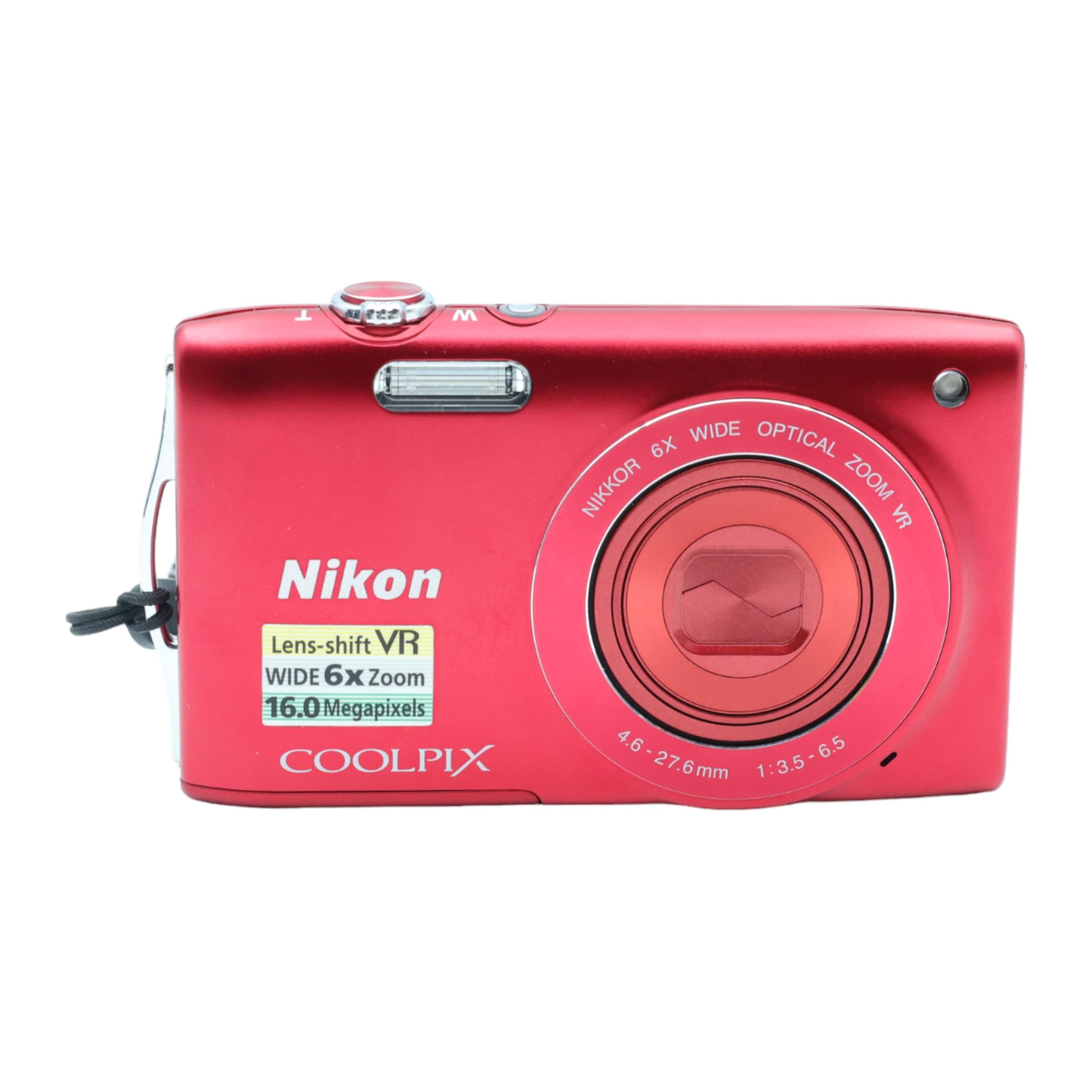Nikon COOLPIX S3300 Compact Digital Camera - Red (16MP, 6x Optical Zoom) 2.7 inch LCD (Renewed)