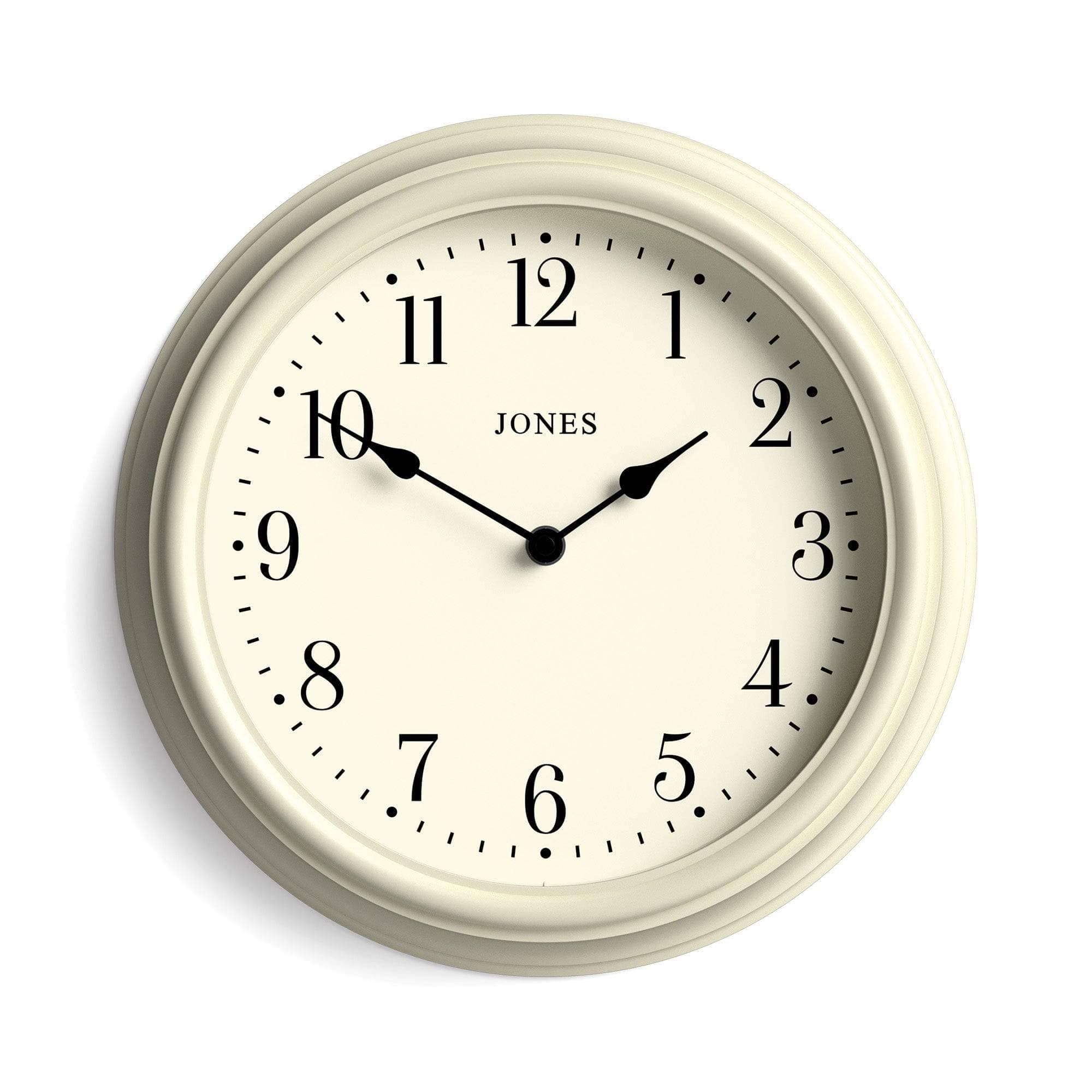 JONES CLOCKS® Sprite Wall Clock | Modern Retro Rounded Square Clock | 10 inch | Black | Easy to Read Numbers | Perfect for Kitchen or Office
