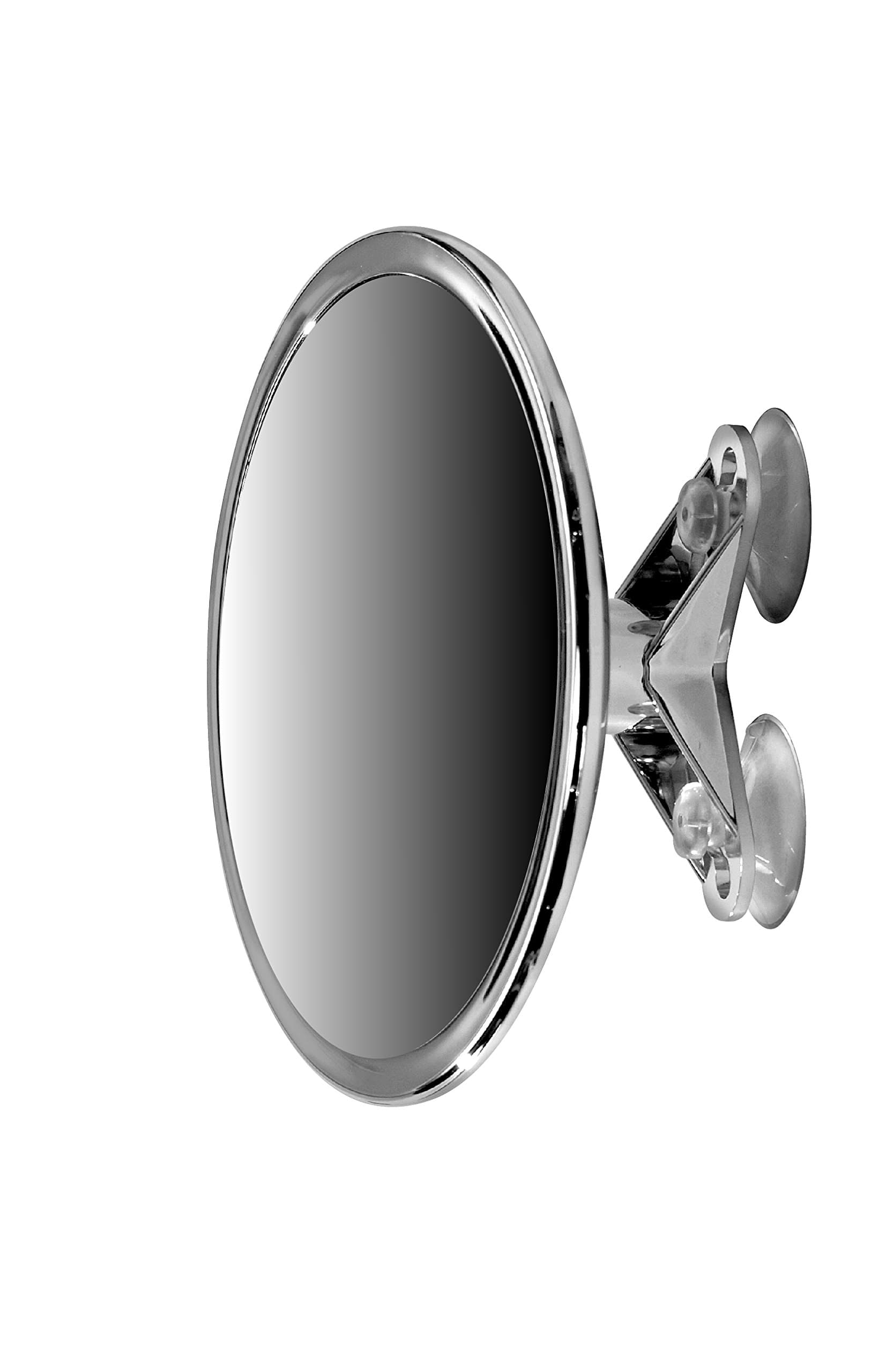 6" Suction Mount Mirror - 5X Magnifying Vanity Makeup Mirror with 3-Point Super Suction, Pivoting, Rotating and Locking Suction