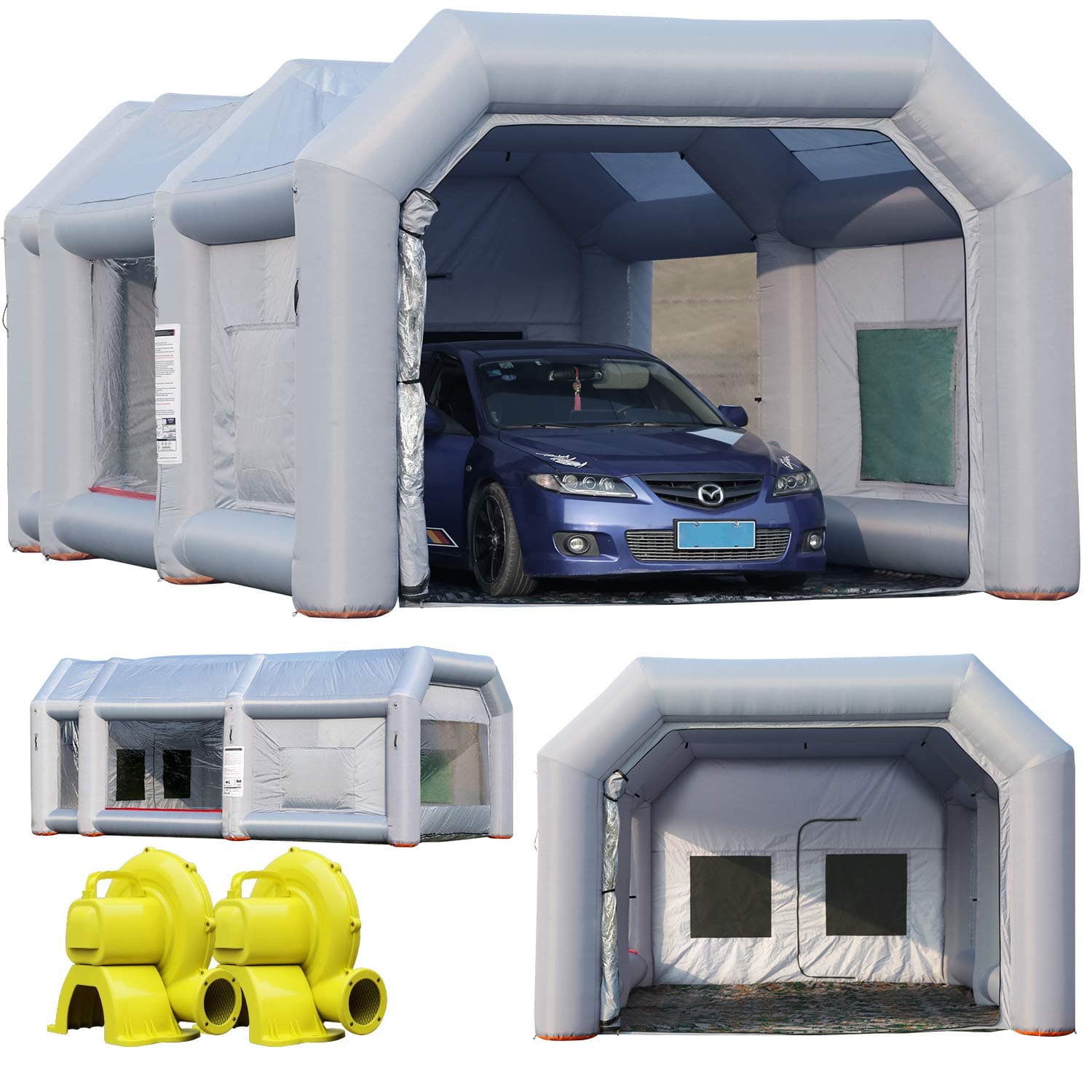 TKLoop Inflatable Paint Booth Tent 23x13x8.5Ft with Double Filters Portable Inflatable Spray Paint Booth (Blowers Excluded)