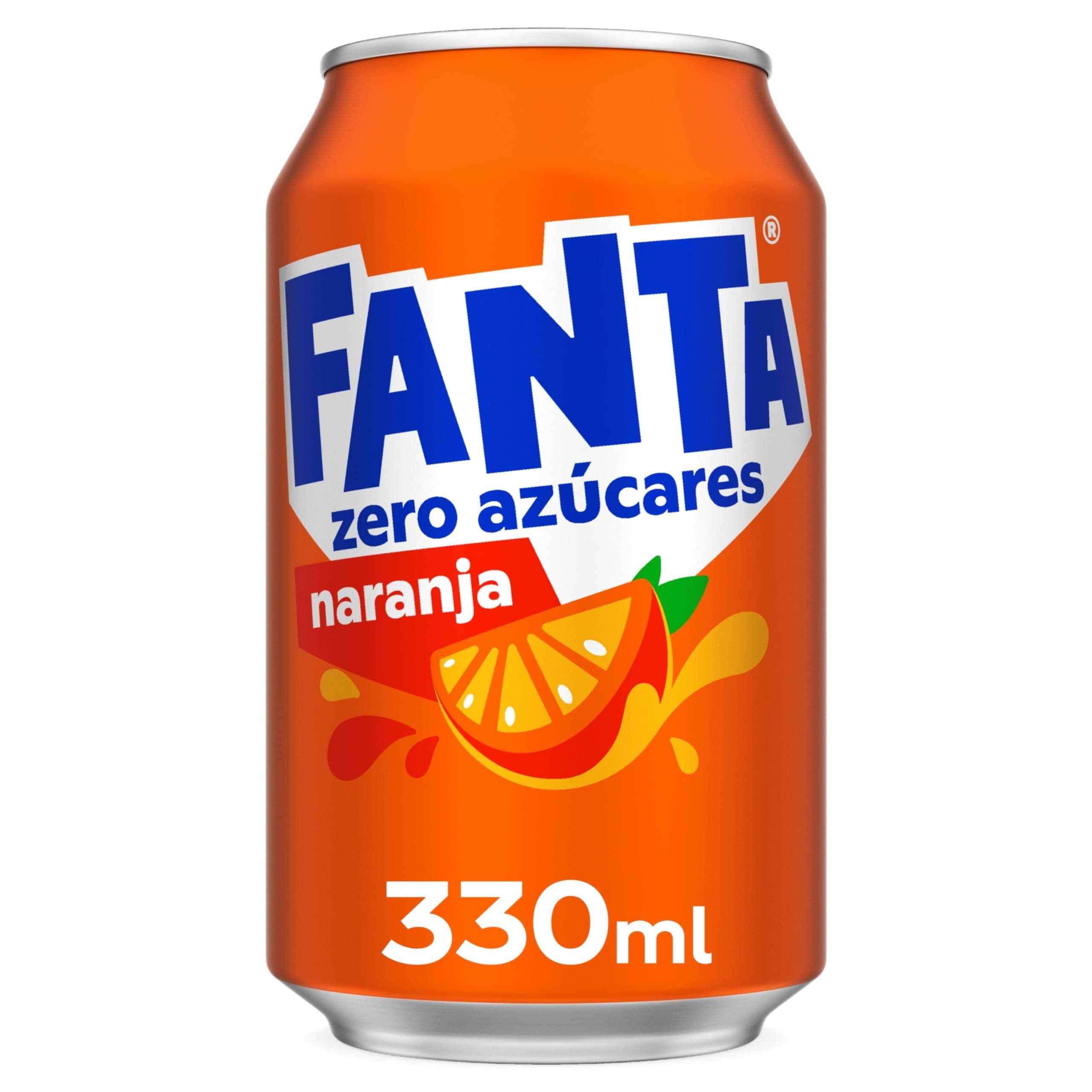 Fanta Zero Orange Soft Drink Can 330 Ml