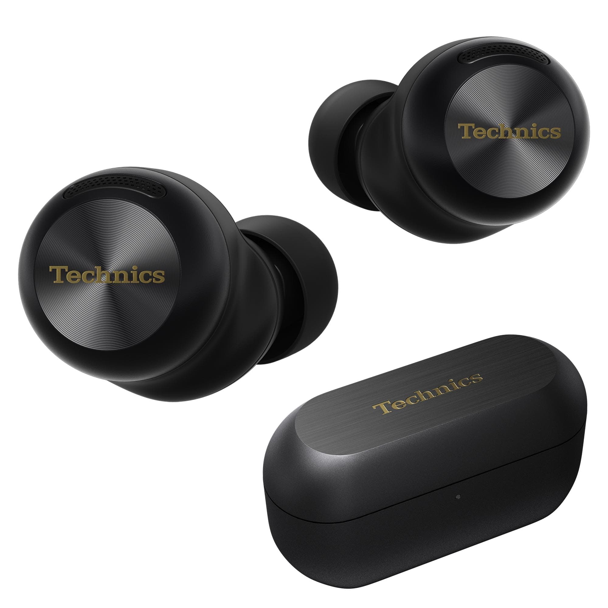 Technics Reference Class Hi-Fi Wireless Earbuds, Dolby Atmos with Head Tracking, Adaptive Noise Cancelling, 3 Device Multipoint, 10-hr Battery, Wireless Charging, Improved Fit - EAH-AZ100-K (Black)