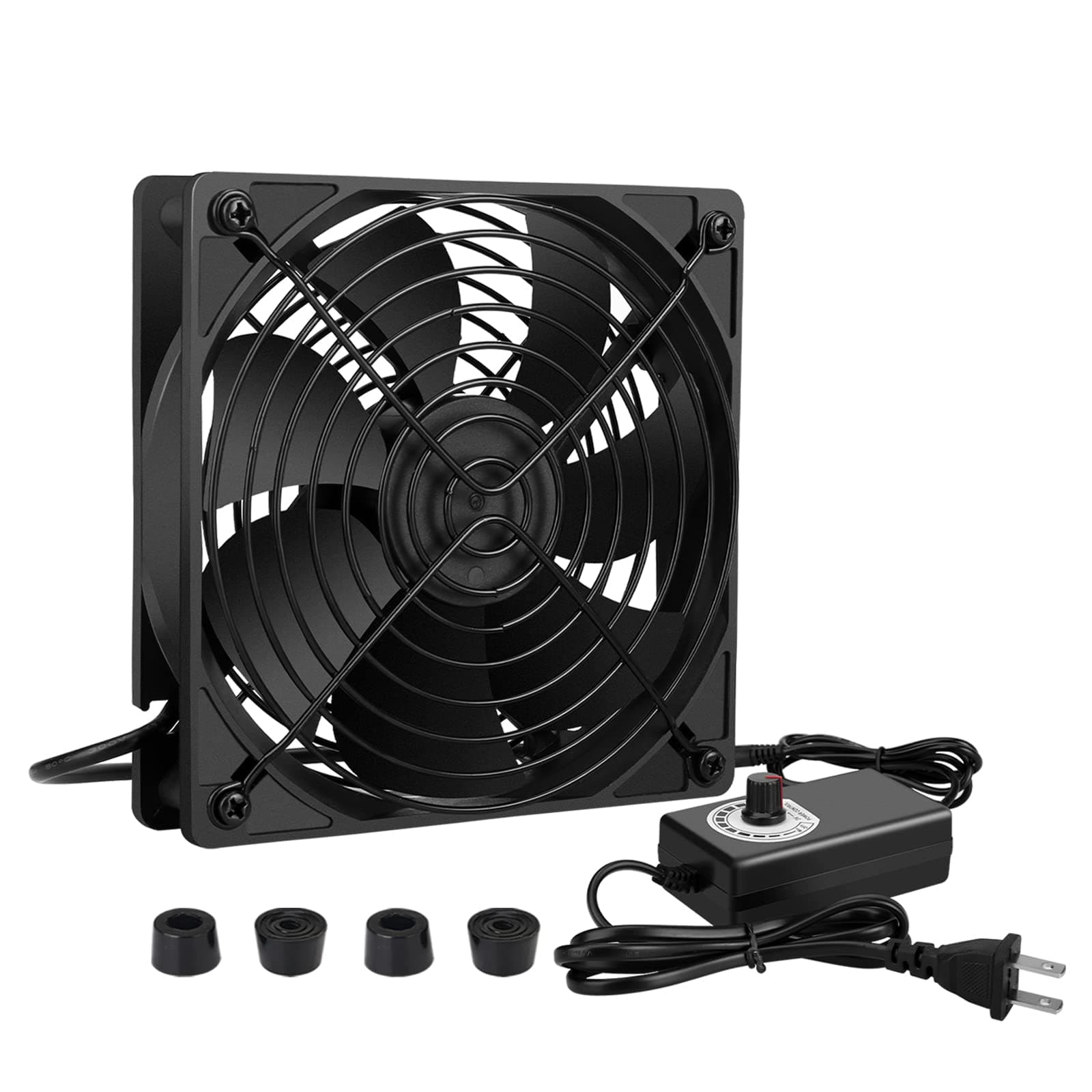 120mm AC Power Fan Variable Speed Controller, Powerful Airflow AC 110V-220V Built-in Box XboxDVR Playstation Component Cooling for Receiver LED Light Amplifier