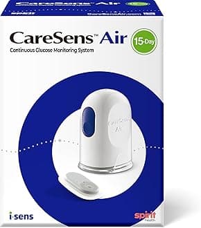 CareSens Air CGM - continuous glucose monitoring system - 15 day use. Slim, light, accurate and easy to use, all in one device.