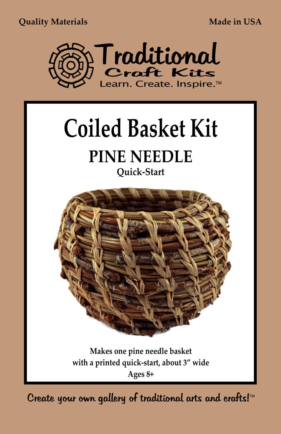 Quick Start Pine Needle Basket Kit - Round Style