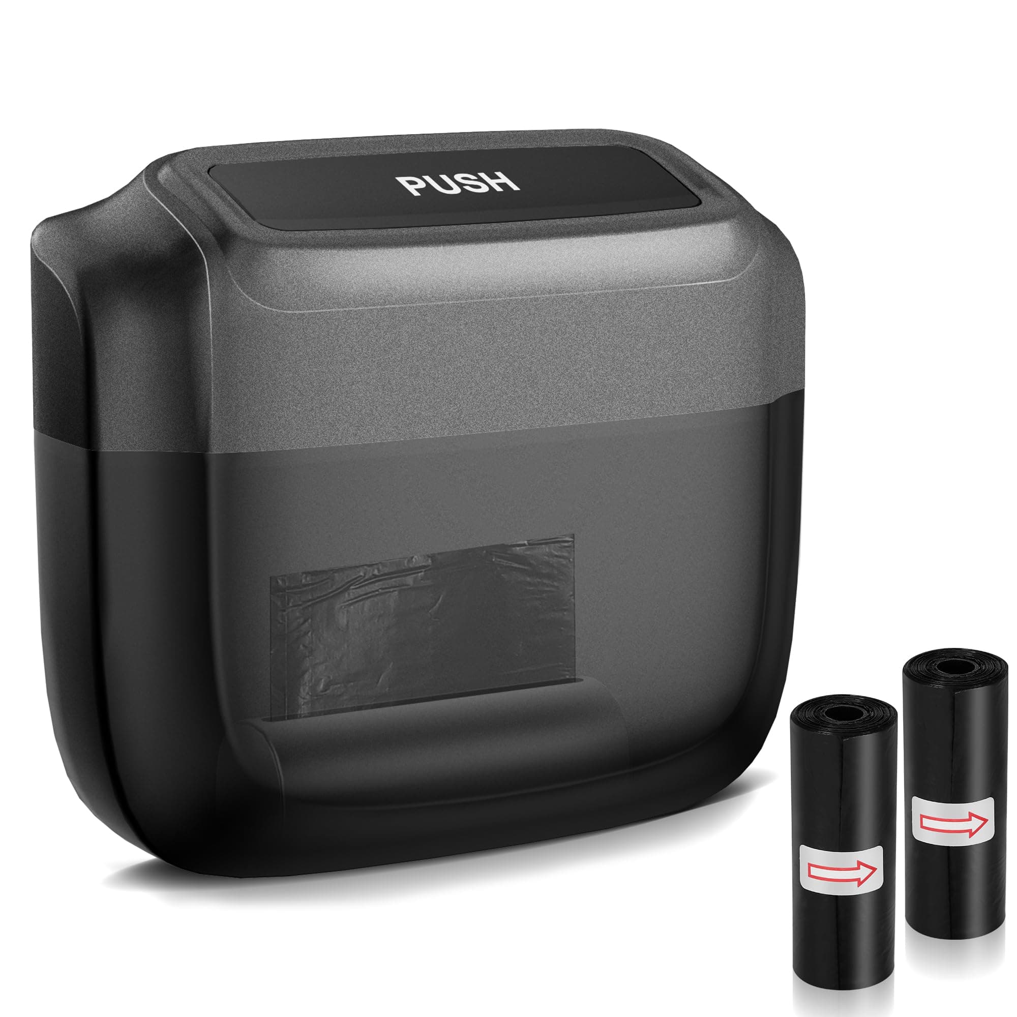 Car Trash Can with Lid，Built-in Storage Garbage Bag，Leakproof Vehicle Trash，Car Accessories for Interior,Mini Garbage Bin for Automotive, Home, Office, Kitchen, Bedroom，with 30pcs Trash Bags