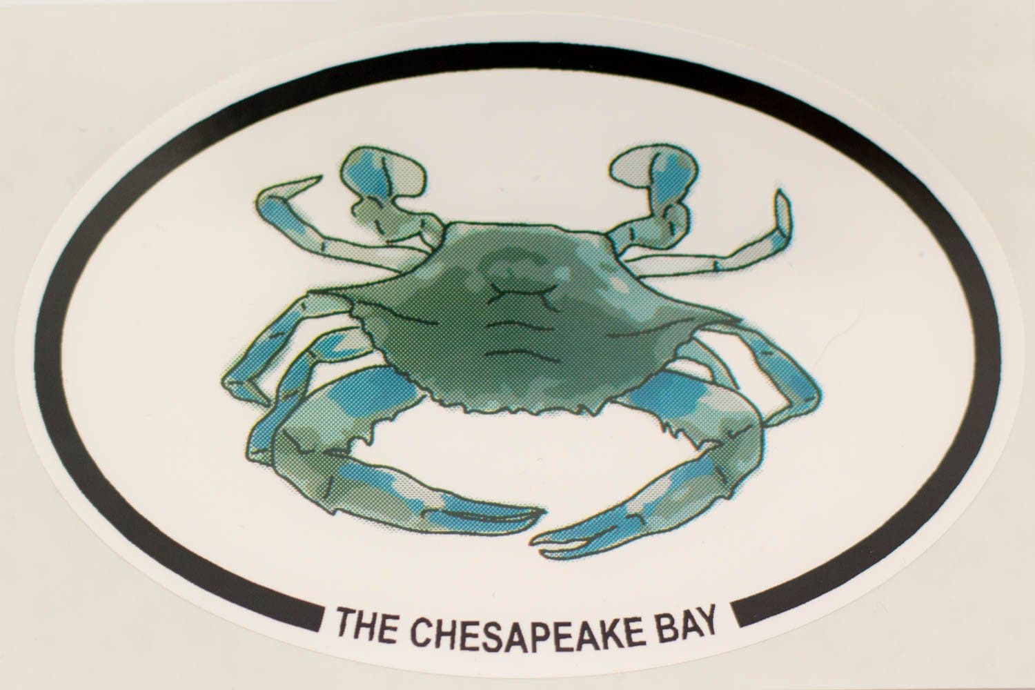 Chesapeake Bay Blue Crab Oval Bumper Sticker