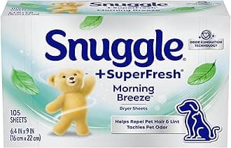 Snuggle Plus Super Fresh Fabric Smoothing Dryer Wipes with Static Control and Odor Removal Technology