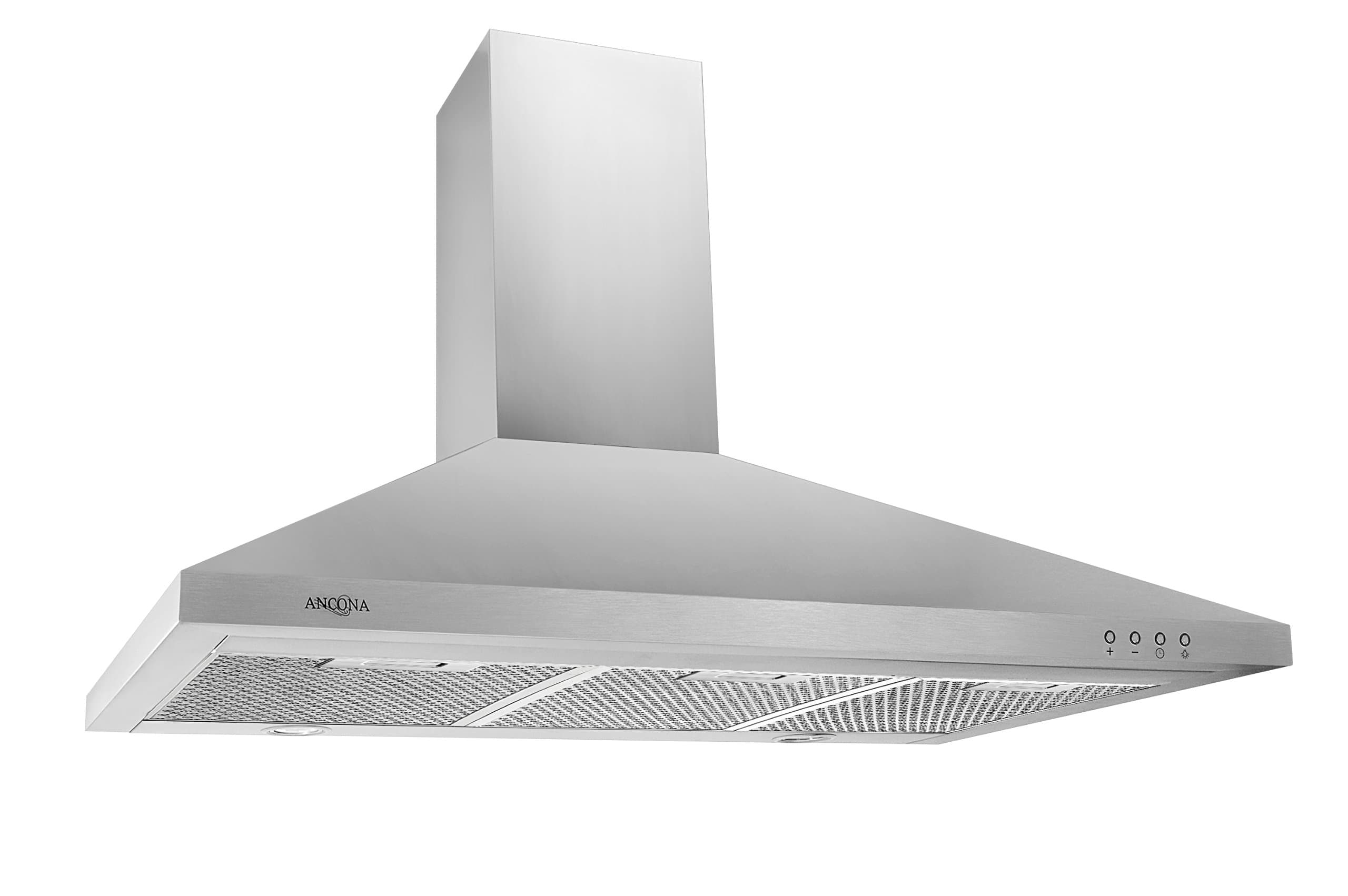Ancona Rapido III Pyramid 600 CFM Wall Mount Range Hood, 36-Inch