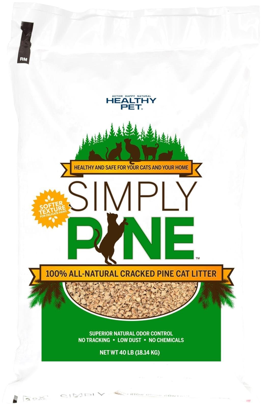 Simply Pine Cracked Pine Cat Litter - 40 lb