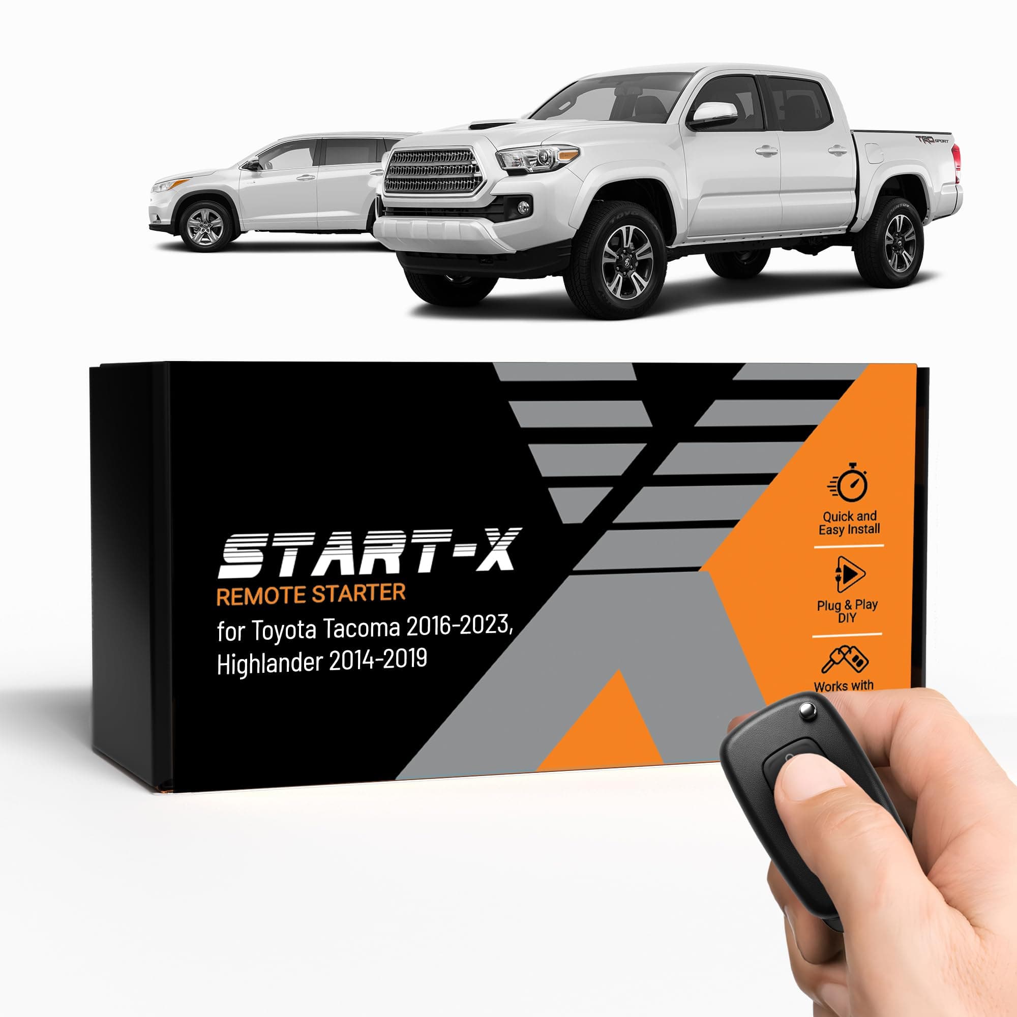 Start-X Remote Starter for Tacoma 2016 2017 2018 2019 2020 || Highlander 17-19 Key Start || Plug N Play | 3 X Lock to Remote Start
