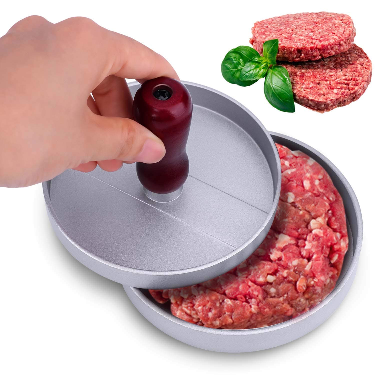 2 Pack 4.5inch Burger Patty Maker Burger Press Non Stick Hamburger Patty Maker Mold