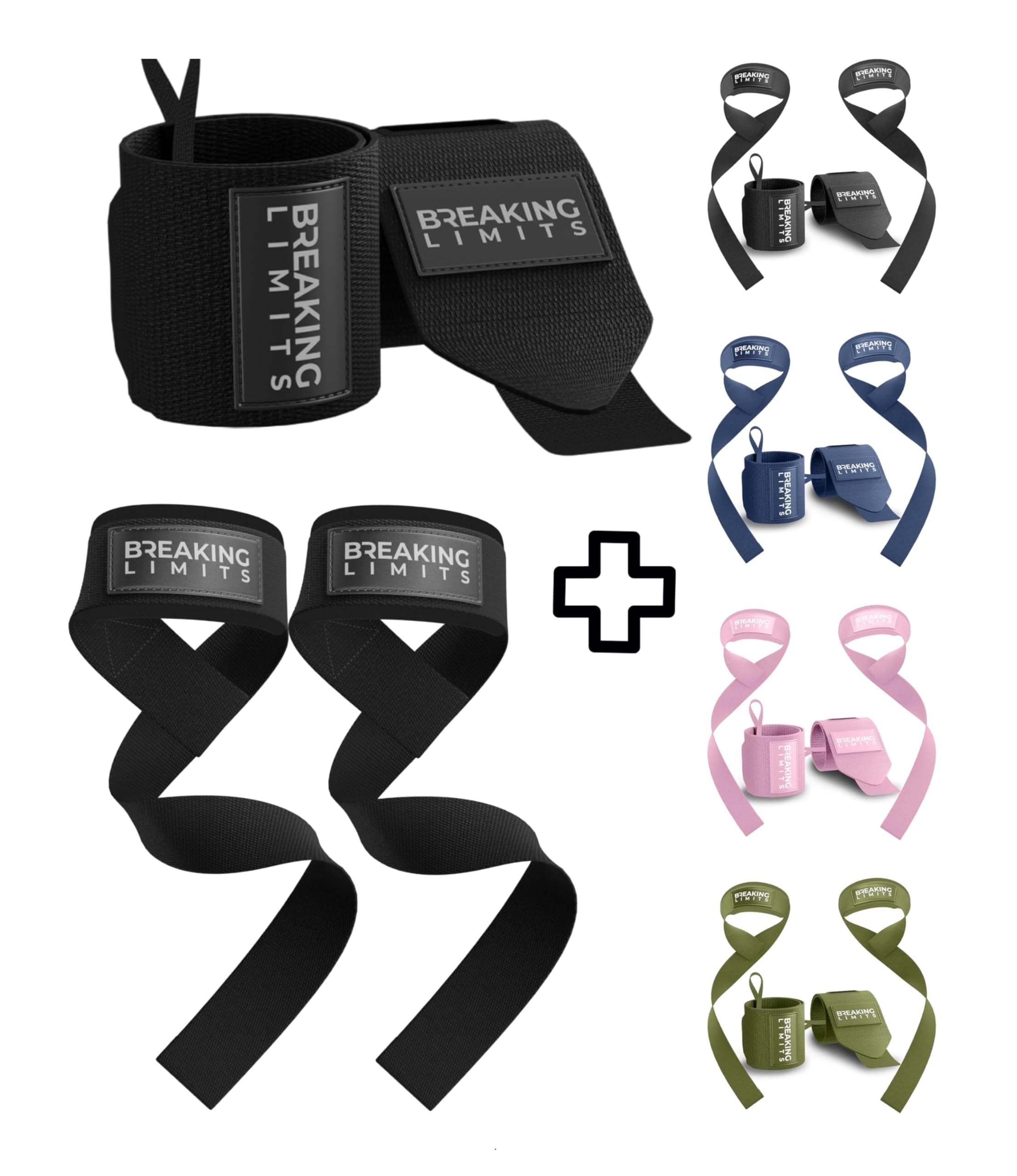Wrist Wraps Weightlifting & Lifting Straps (Bundle) – Gym Wrist Straps – Weight Lifting Wrist Support Strap - Gym accessories for men – Weight Deadlift Straps – Wrist Supports