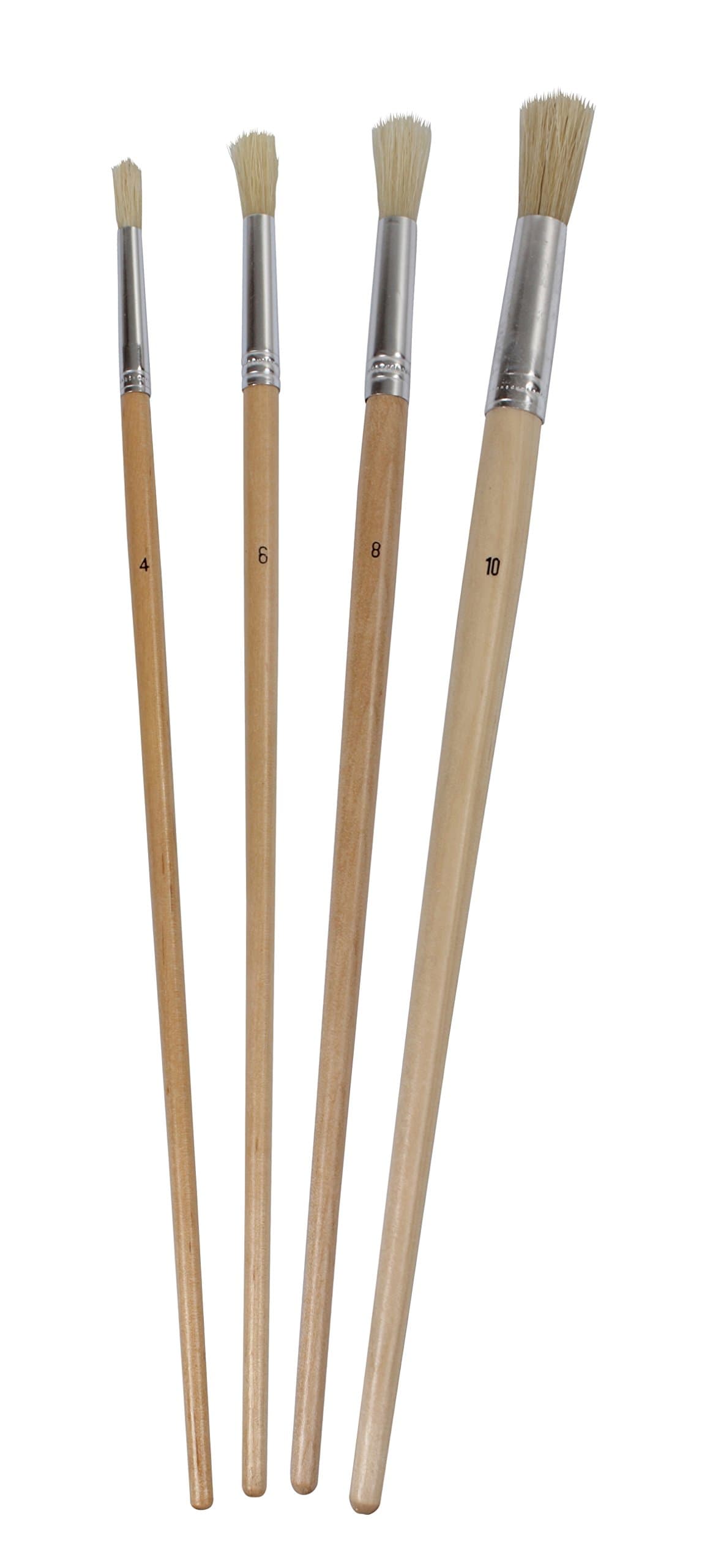 ProDec4 Piece Round Fitch Set for Precise Paint Application Ideal for Detail Work, Touch Up, Window Frames, Edges, Corners, Narrow Areas with All Types of Paint