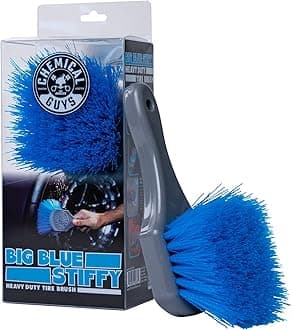 Chemical Guys ACCG05 Big Blue Stiffy Heavy Duty Tire & Upholstery Cleaning Brush, (Safe for Cars, Trucks, SUVs, RVs, Motorcycles, & More) Blue