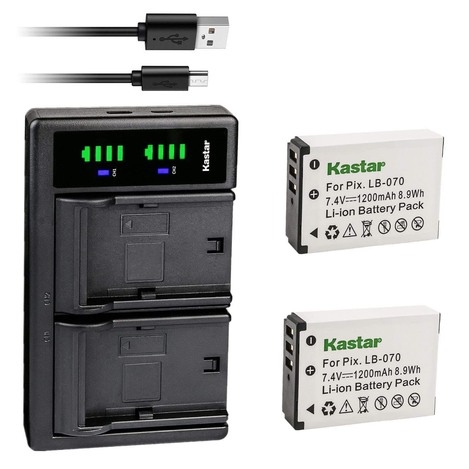 - Kastar 2-Pack LB-070 Battery and LTD2 USB Charger Replacement for Kodak Pixpro AZ901, Kodak Pixpro AZ901 Astro Zoom, Kodak PIXPRO S1, Kodak PIXPRO S-1, MN67Z 20MP FHD, MN67Z-BK Camera