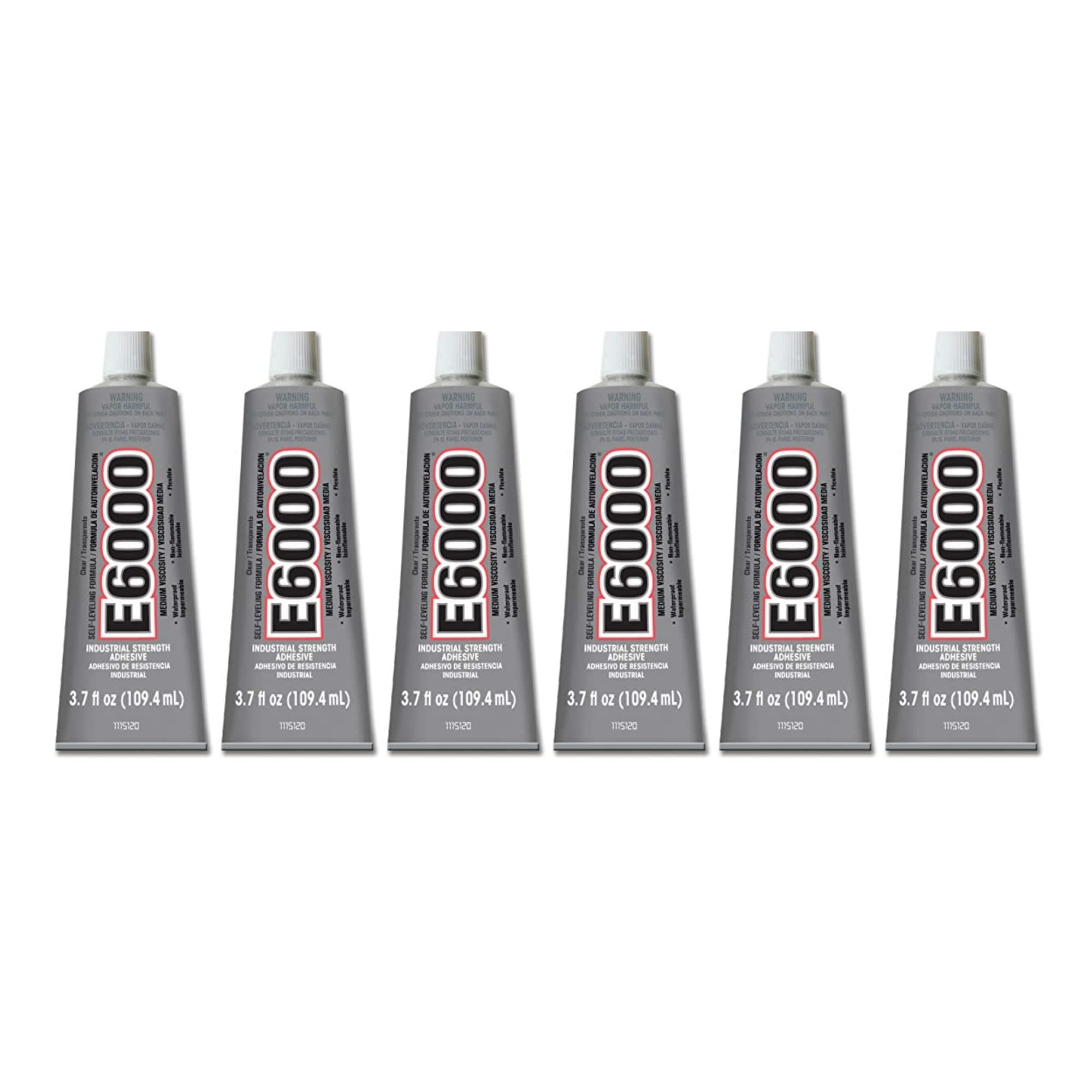 Eclectic Products 220011 6 Pack 3.7 oz. E-6000 High Viscosity Multi-Purpose Adhesive, Clear