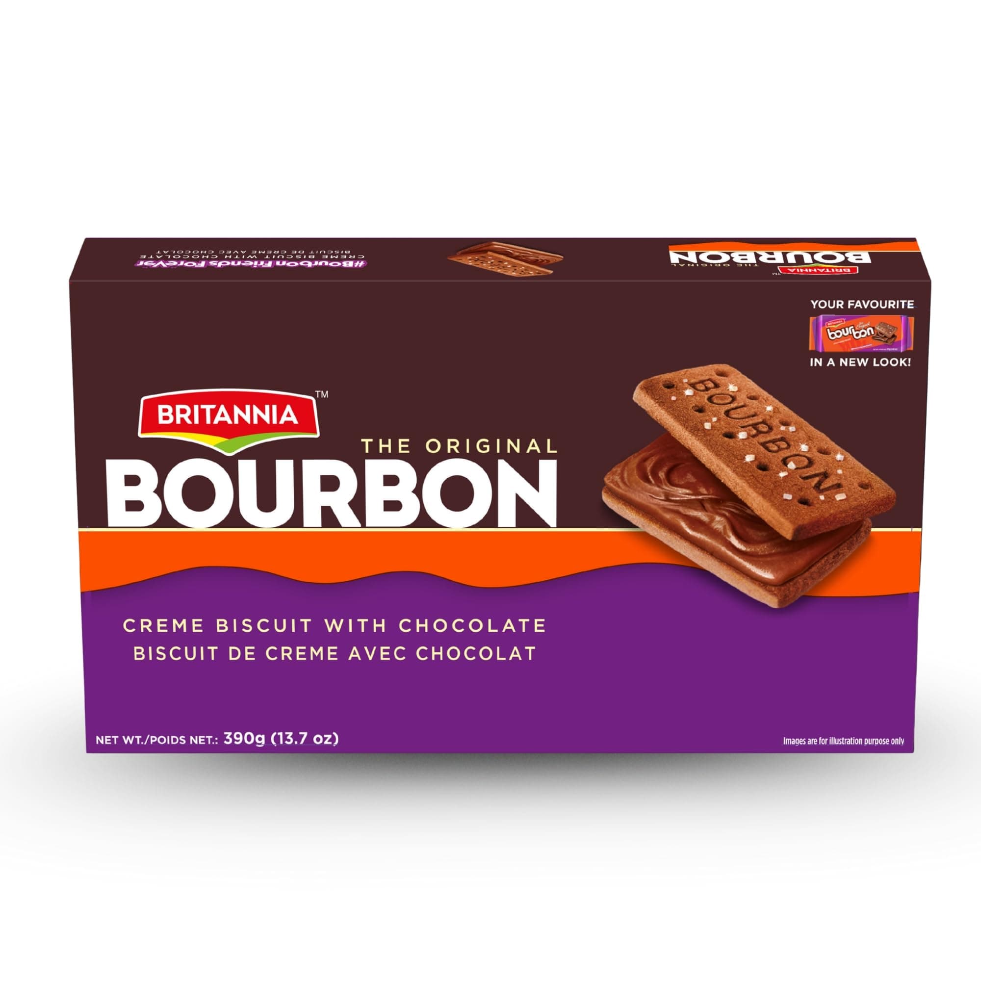 Bourbon Chocolate Flavoured Cream Biscuits 400g