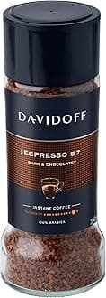 DavidoffEspresso 57 Instant Coffee - Dark and Chocolatey - Intense Roast with a Smooth Aroma - 100% Arabica Beans - 11/12 Intensity. 12/12 Roasting. 6/12 Acidity - 2 x 3.52 oz