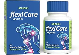 - Bakson Flexicare Capsules For Strengthening Bones, Joints & Connective Tissues | Reduces Inflammation, Joint Stiffness, Improves Joint Mobility & Relieves Pain For Men & Women, 30 Capsules