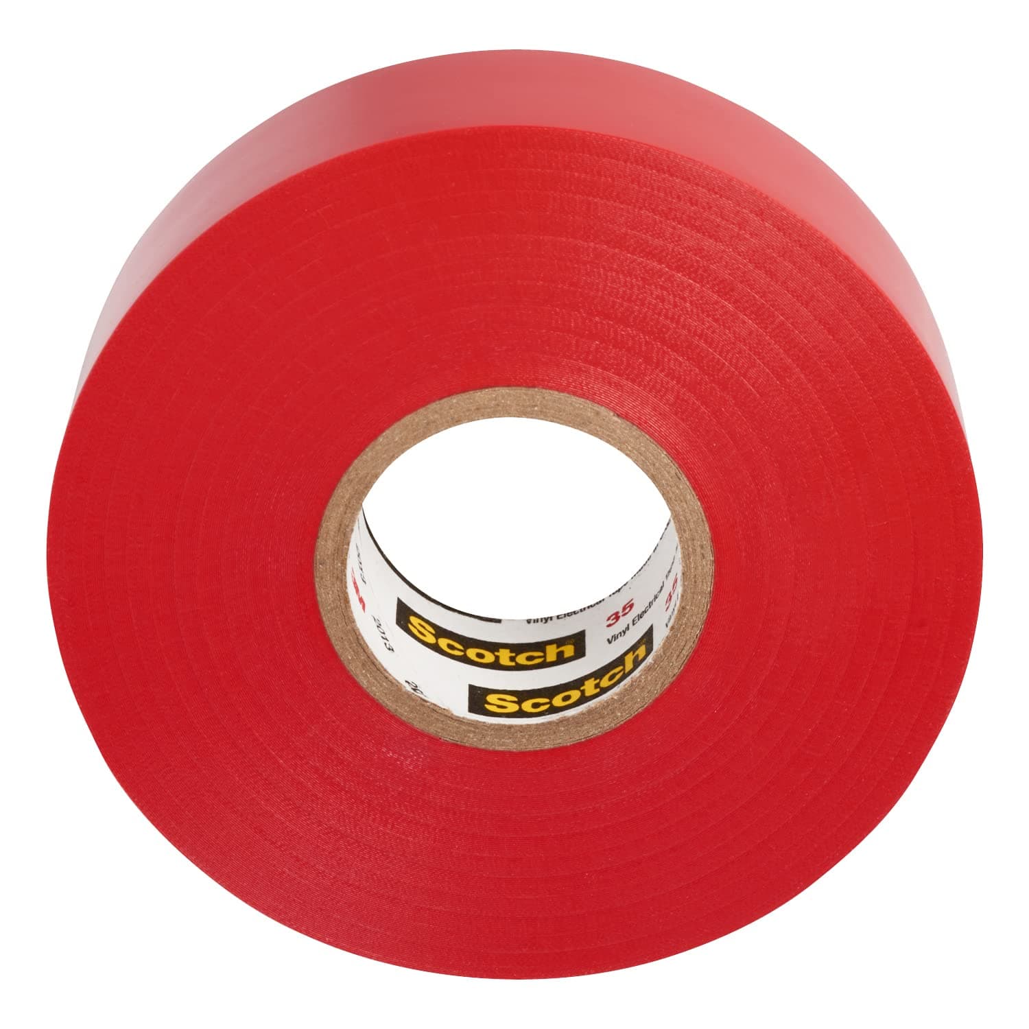3M Scotch Vinyl Color Coding Electrical Tape 35, 3/4 in x 66 ft, 1 Roll, Red, CSA Certified, UL Listed, Professional Grade, 7 mil Thick, Flame Retardant Tape, Color Coding