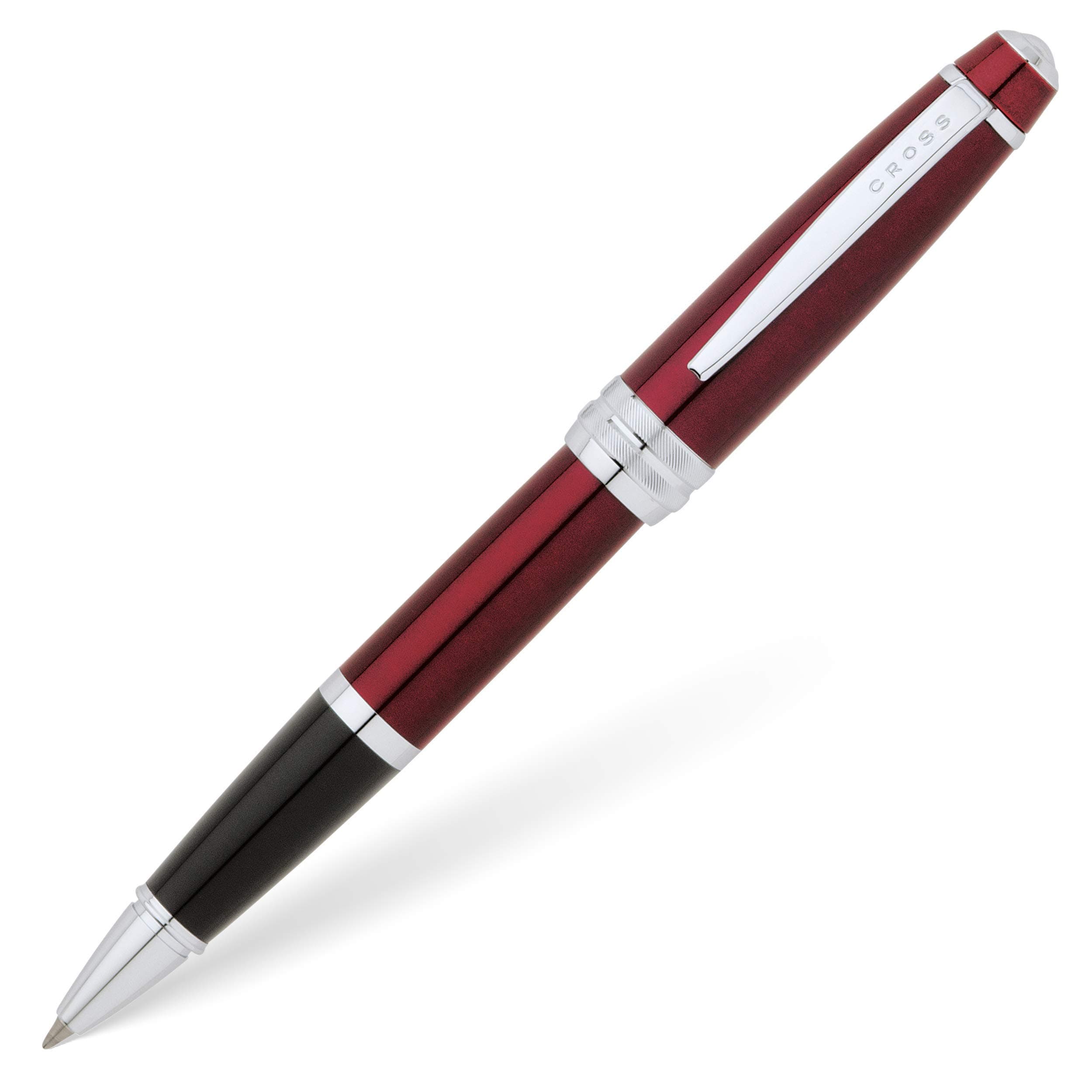 Bailey Red Lacquer Rollerball Pen - Refillable Pen for Smooth Writing - Well-Balanced, Distinctive Design - Easy Handling - Comfortable Grip - Gift-Ready Black Ink