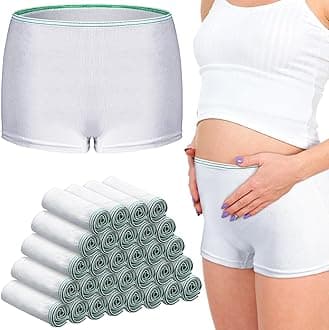 30 Pcs Disposable Mesh Postpartum Underwear Women Panty Breathable Maternity Underwear Care Stretchy Panties (S-M)