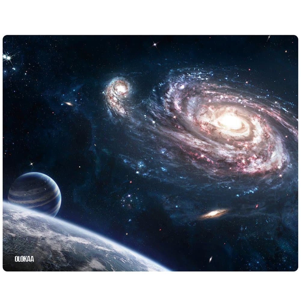OLOKAA(TM)Thick 5mm Gaming Mouse Pad(9.86 7.88 0.2in)Galaxy by OLOKAA