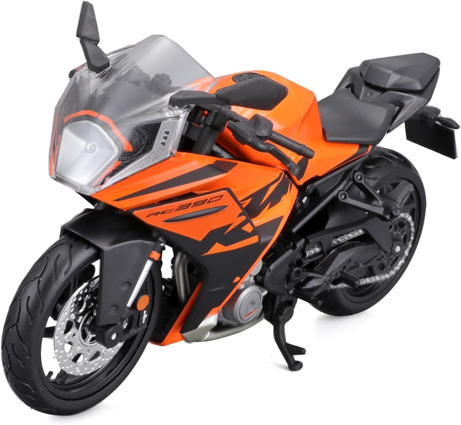 1/12 Scale Model Compatible with KTM RC 390 2022 Sports Motorcycle - Bike Model (Orange)