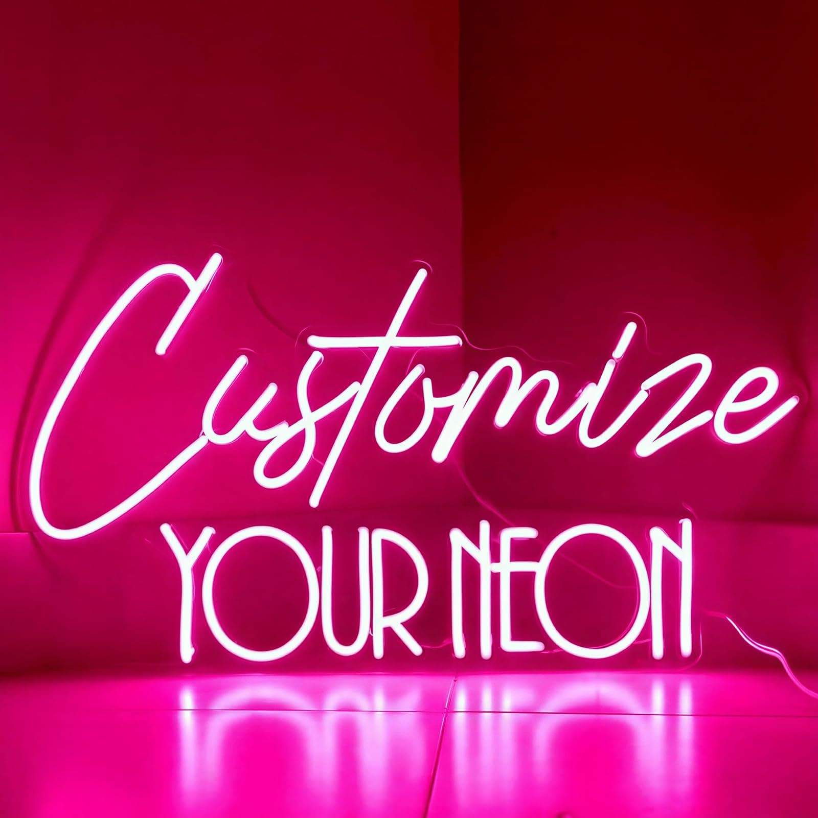 Custom LED Neon Sign, Dimmable with Remote, Personalized Custom Text Logo Neon Light for Bedroom, Business Logo, Bar, Wedding, Birthday Party & Wall Decor